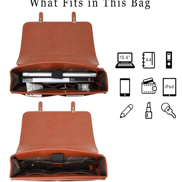 ECOSUSI Women’s Briefcase/Laptop Bag - Picture 3 of 4